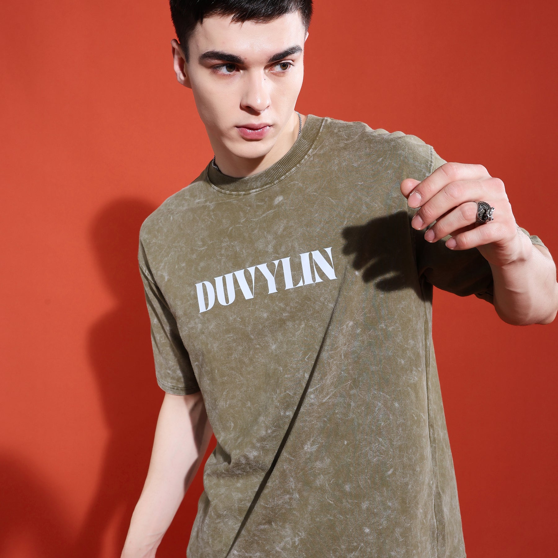 Duvylin Moss Fade Oversized Tee