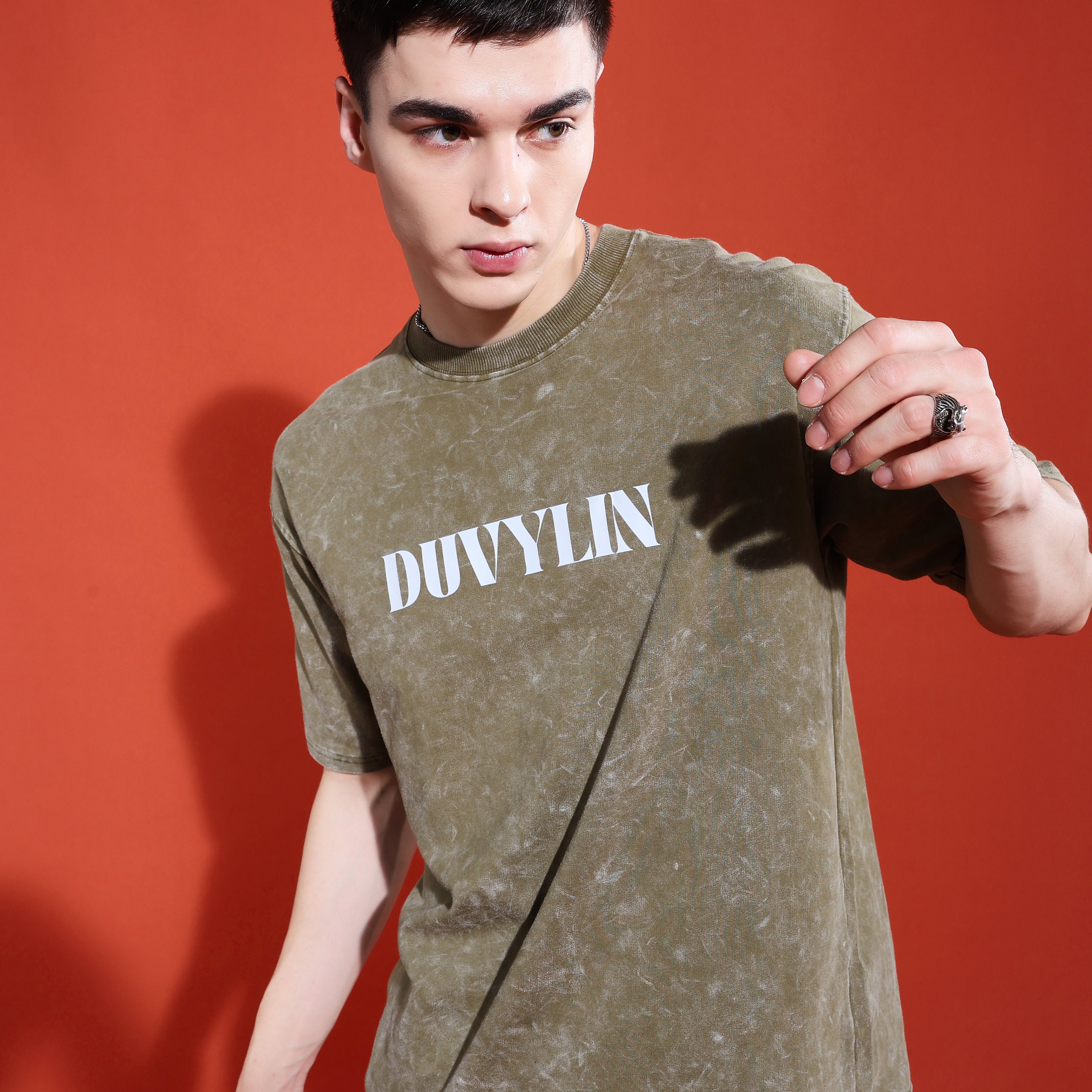 Duvylin Moss Fade Oversized Tee