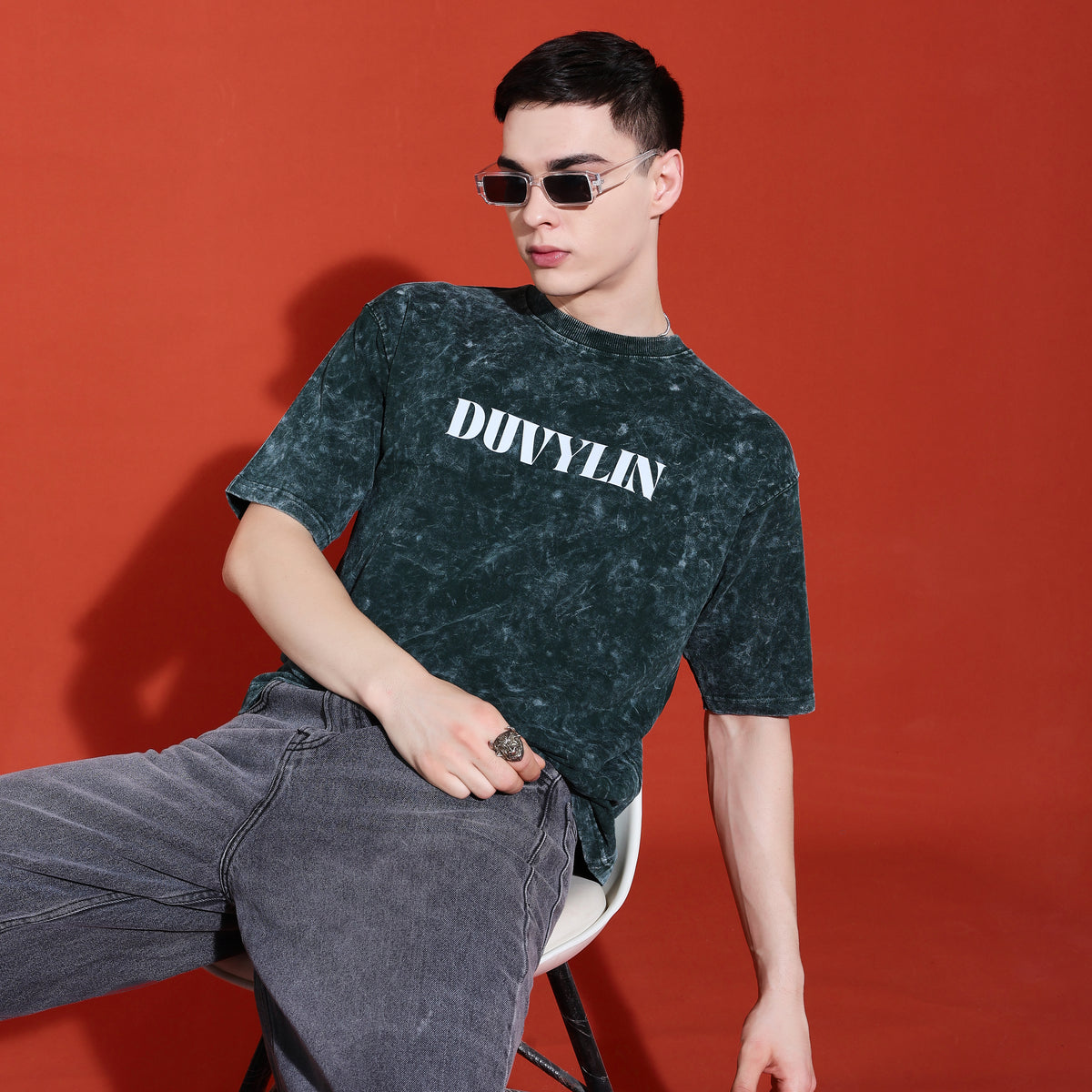 Duvylin Forest Fade Oversized Tee